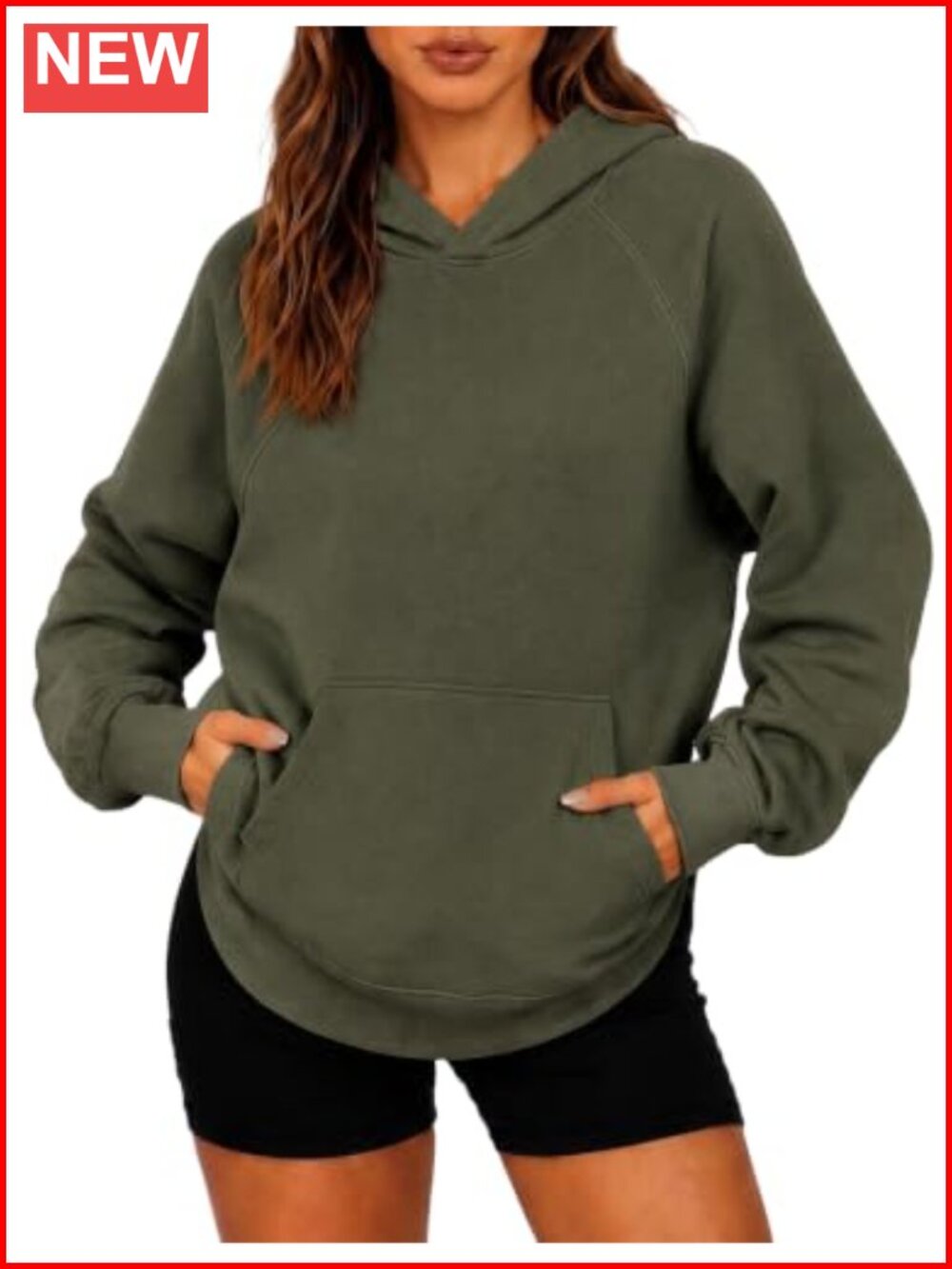 Oversized Fleece Hoodie Pullover Sweatshirt with Kangaroo Pocket